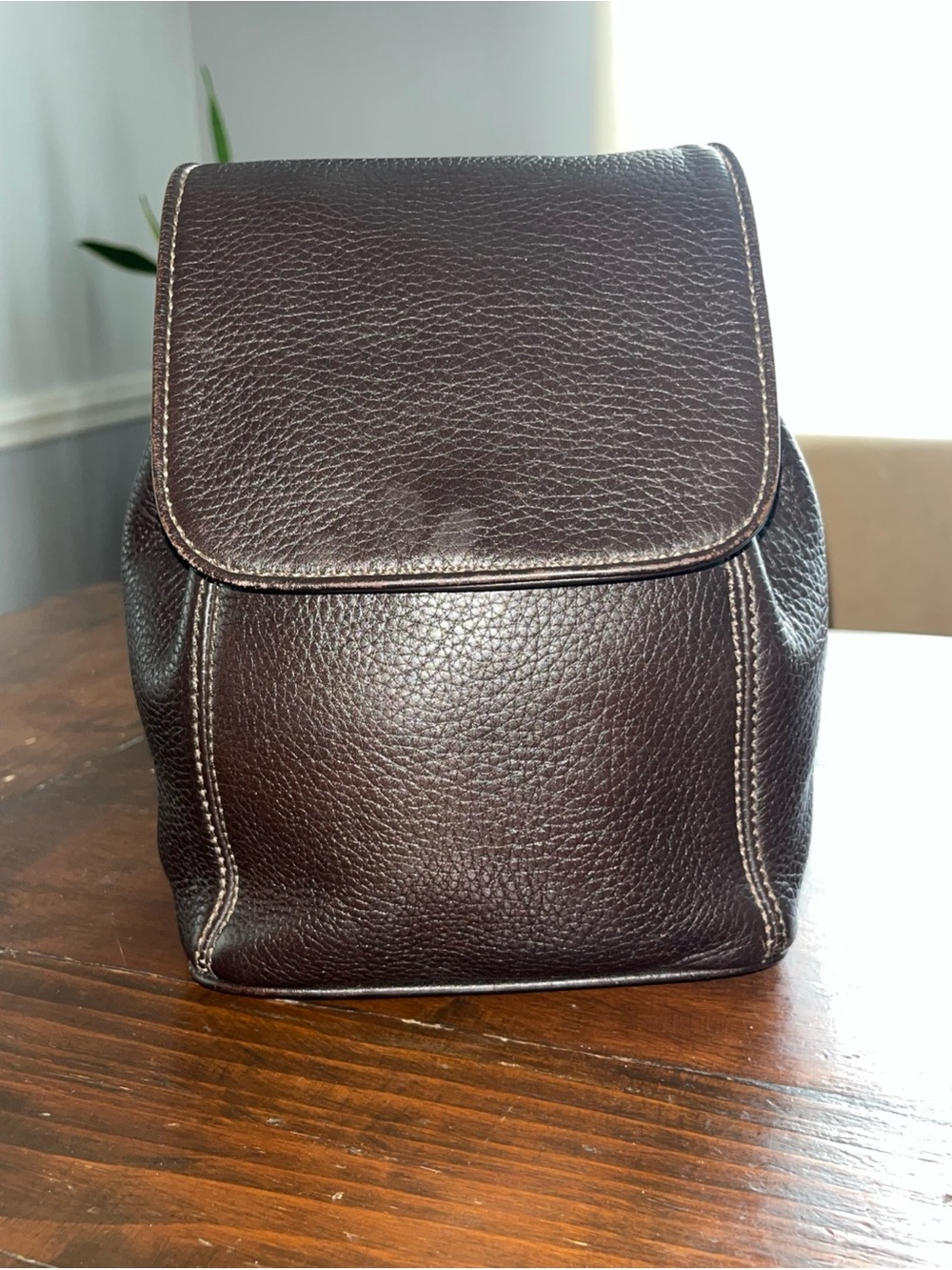 Vtg COACH #4925 Sonoma Drawstring Grain Leather Daypack Backpack, 90s- Brown USA